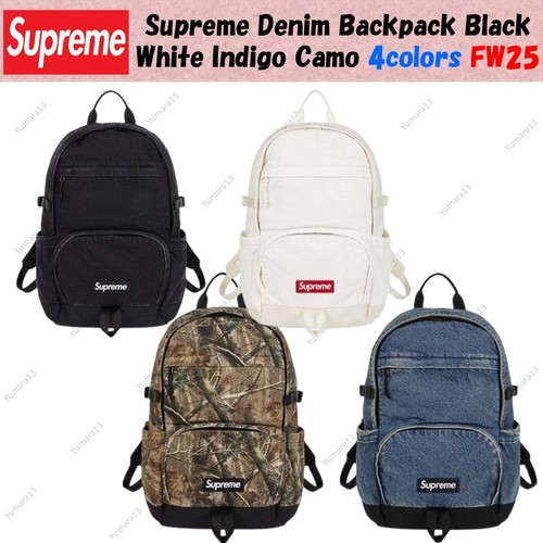 Supreme denim backpack black - denim,