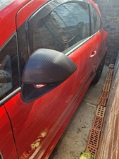 Corsa D VXR Wing Mirrors Pair  - Carbon Effect Wrapped - Flame Red 574 / Z547