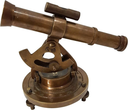 Vintage brass theodolite - vintage,