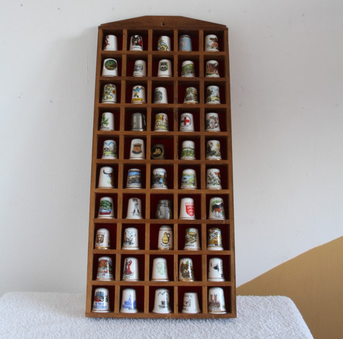 Wood thimble display - wood,
