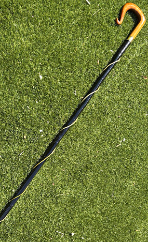 Black wooden market stick - black,
