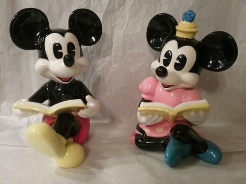 Mickey and minnie book ends - minnie,