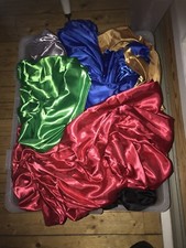 Satin Material: photography backdrop, Dressmaking, Stage/window Decor. Various.