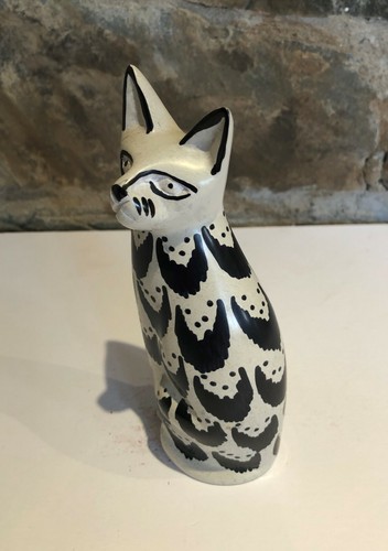 Soapstone white sitting - soapstone, cat