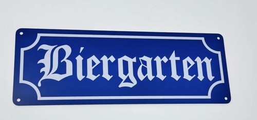 Biergarten tin signs lot of - biergarten,