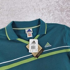 Adidas Deadstock Vintage Polo Shirt Mens 42-44 Anatomically Placed Mesh BNWT