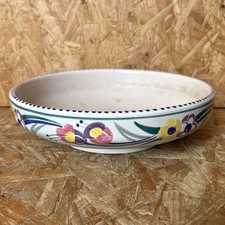 Vintage Poole Pottery Hand Painted Trudi Carter Floral Fruit Bowl Dish X/YO 21cm