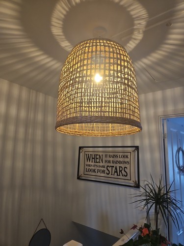 Large woven lampshade - woven,