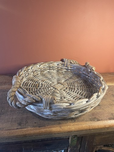 Large rustic wicker serving - rustic,