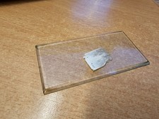 Antique French Carriage clock BEVELED GLASS PANEL 85 mm x  43 mm