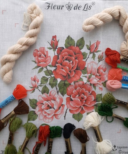 Needlepoint kit flowers roses - needlepoint,