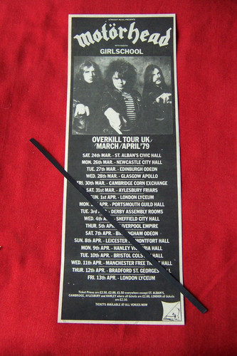 Motorhead overkill tour - motorhead, uk