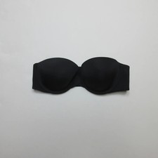 Calvin Klein Women's Strapless Padded Underwire Bra Black Sz 34B Hook Closure