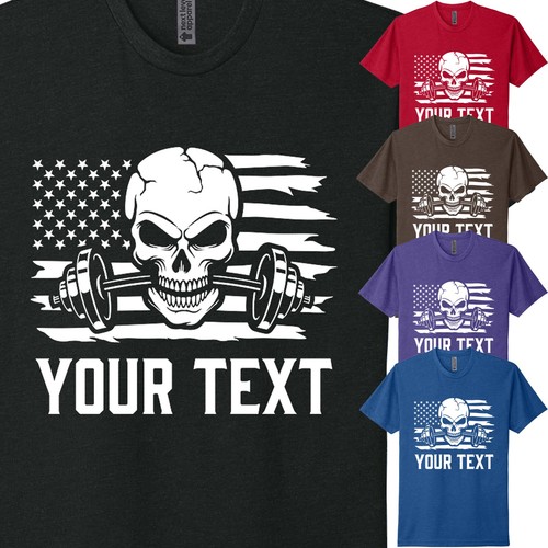 Skull dumble ameican flag gym - ameican,