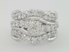 Tolkowski Round Brilliant Cut Diamond Engagement & Wedding Rings Set 2.12 ct 14K