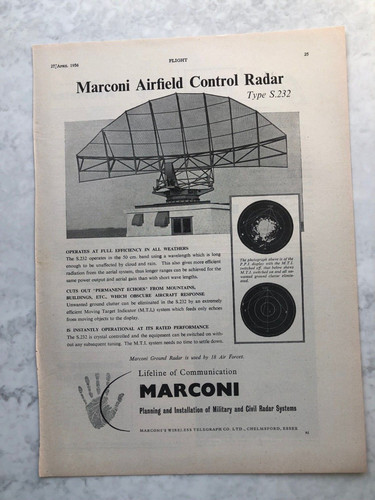 1956 aircraft advert marconi - advert,
