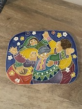 Creazioni Luciano Italy Hand Painted Italian Pottery Wall Plaque/Tile 19x14.5cm