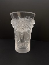 Lalique Fantasia Clear Crystal Vase Naiades Nymph Mermaid Signed Box 1262600