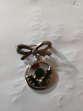 Vintage Thistle Flower Brooch Pin Silver Tone, Scottish Celtic Style