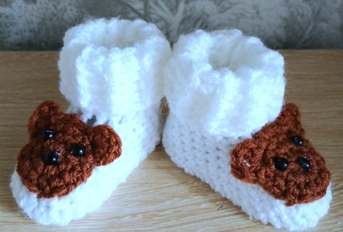 Handmade crochet first shoes - handmade,