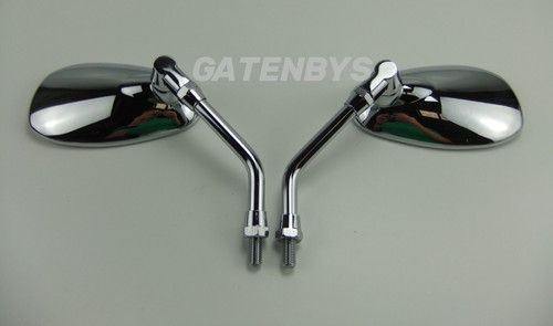Pair teardrop oval chrome - oval,