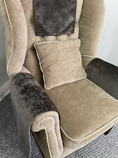 Antimacassar Chair Arm Back Gorgeous Soft Chenille Sofa Armchair Cover GREY PEBB