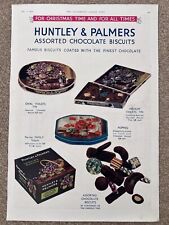 Huntley & Palmers Assorted Chocolate Biscuits Advert ILN December 1, 1934