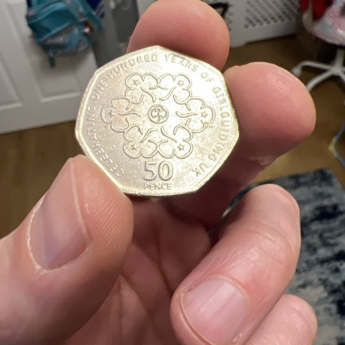 2010 50p coin - coin, girl