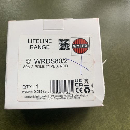 Wylex amp 30ma double - double, pole