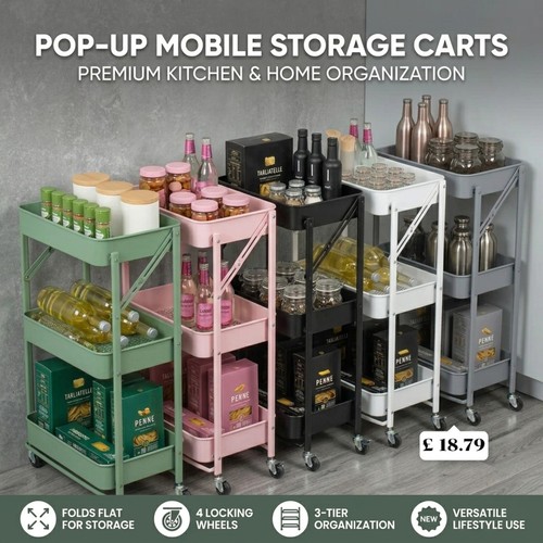 Storage trolley cart - storage, wheels