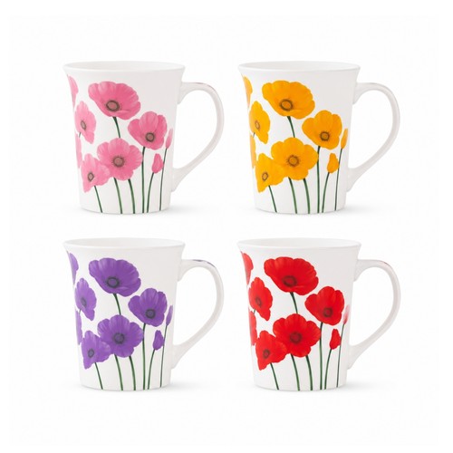 Mug set floral design - of, 4
