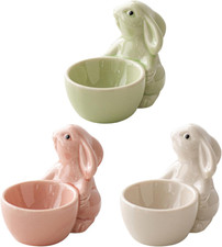 Set of 3 Egg Cups Ceramic –