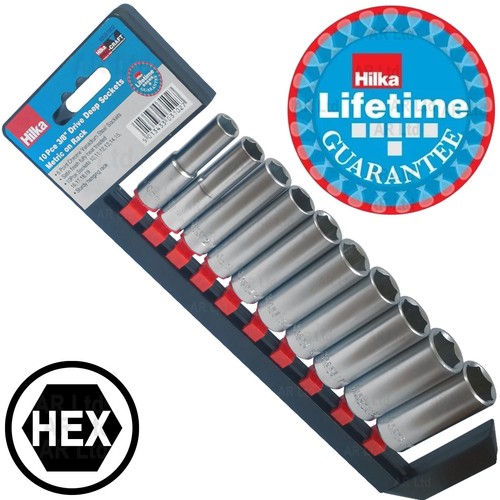 Hilka deep hex sockets - hex, dr