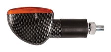 Bike It Long Stem Mini Spear Indicators With Carbon Look Body Amber Lens BC4418