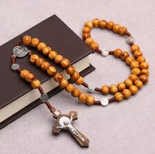 Wooden Rosary with St