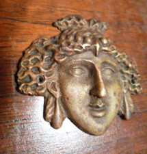 P.E. Guerin NY Furniture Applique Greek God Mask Face Dionysus Antique Bronze