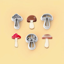 Mushroom polymer clay cutters - polymer,