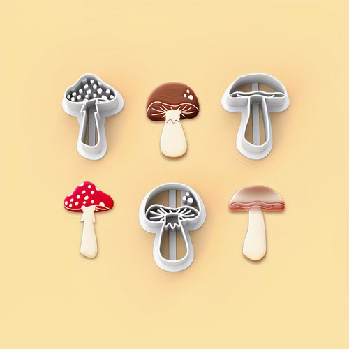 Mushroom polymer clay cutters - polymer,