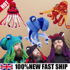Unisex Octopus Winter Warm Knitted Hat Squid Knit Cap Beanie Fancy Dress