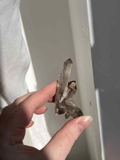 Natural Black Smokey Quartz Crystal Cluster Beautiful  GemStone Full of texture