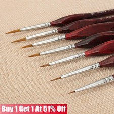 6Pcs Artist Detail Miniature Paint Brush Set Watercolor Oil Painting Supplies
