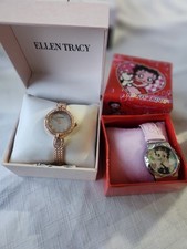 Betty Boop And Ellen Tracy Ladies Watches Quartz Movement Working Order