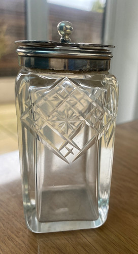 Vintage cut glass condiment - cut,