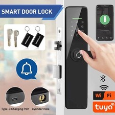 Digital Smart Door Lock Fingerprint Electronic Tuya Card Password Key Home Lock