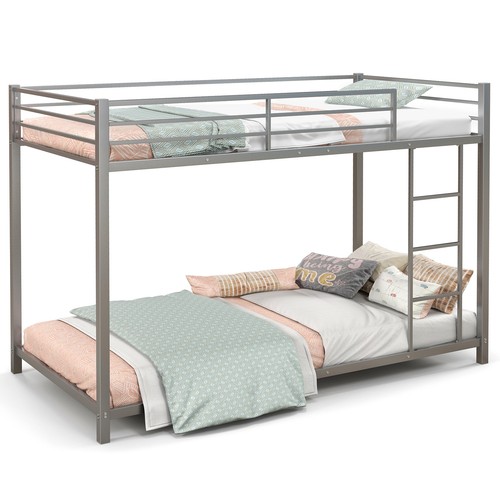 Gymax metal bunk bed low - metal,
