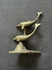 Brass Figure Ornament Dolphins