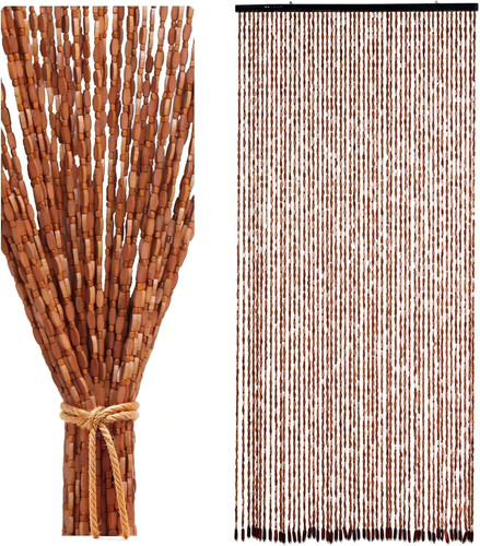 90x200cm bamboo beaded door - bamboo,
