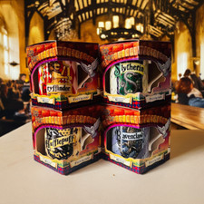 Royal Doulton HARRY POTTER Hogwarts House Mugs Set of 4 Complete In Boxes