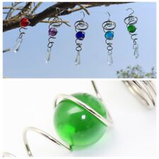 Spiral Wind Spinners with Crystal Ball Home Garden Hanging Decor