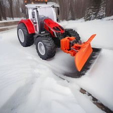 🇬🇧Massey Ferguson Tractor Snow/Sand Plough Working Lights 2.4G RC Batts Inc